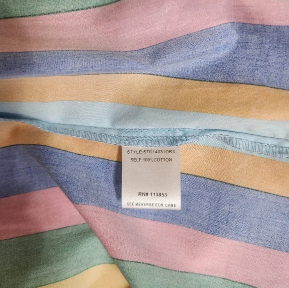 NWT Sugarlips Multicolor Striped Midi Dress Resort 2X - Picture 12 of 13